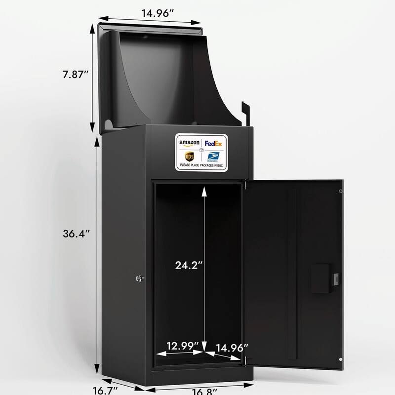 Outdoor Durable Steel Storage Locker with Large Capacity & Secure Locking System - 15.74"L*16.92"W*44.5"H