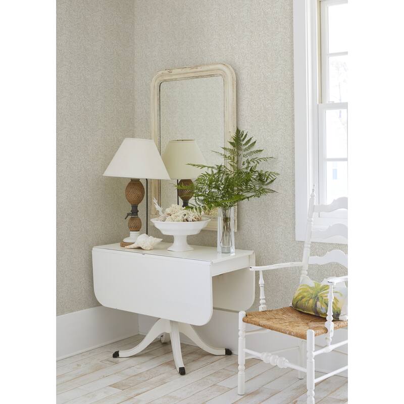 A-Street Prints Elma Taupe Fiddlehead Wallpaper