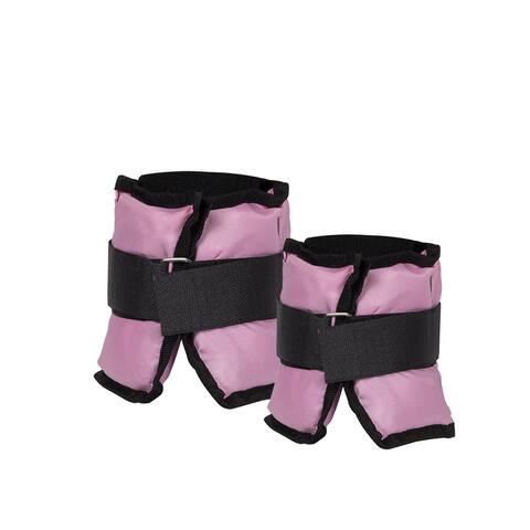 Mind Reader 2 Pack of 1 lb Adjustable Ankle Arm Weights for Exercise - 1" x 5" x 12.5"