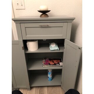 RiverRidge Somerset Collection Two-Door Floor Cabinet, Grey