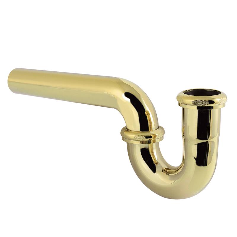 Kingston Brass Made To Match 1-1/2 Inch Decor P-Trap without Flange, 13-1/16 Inch Length, 18 Gauge - Polished Brass