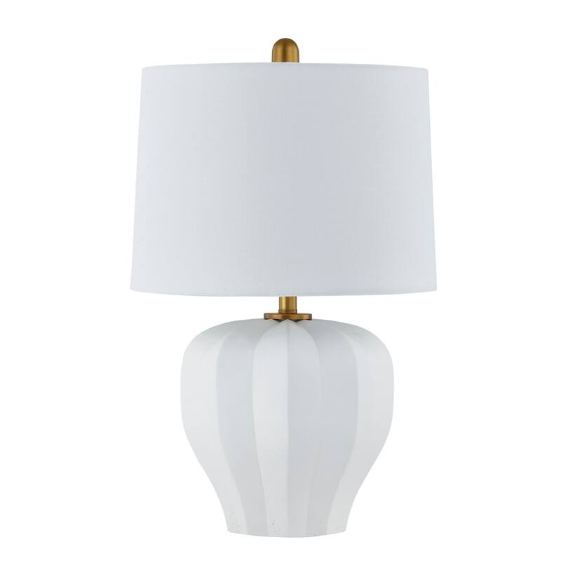 Gwyneth 21" Table Lamp with Linen Shade, White