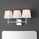 preview thumbnail 2 of 13, SAFAVIEH Home Lighting Collection Clelia 21" Modern & Contemporary Wall Sconce (3-bulb) 7" W x 11" D x 21" H - Chrome