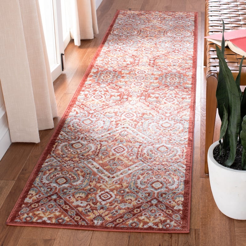 SAFAVIEH Lagoon Madelijne Rug - 2'2" x 9' Runner - Light Brown/Ivory