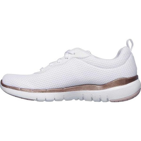 skechers flex appeal 3.0 white rose gold