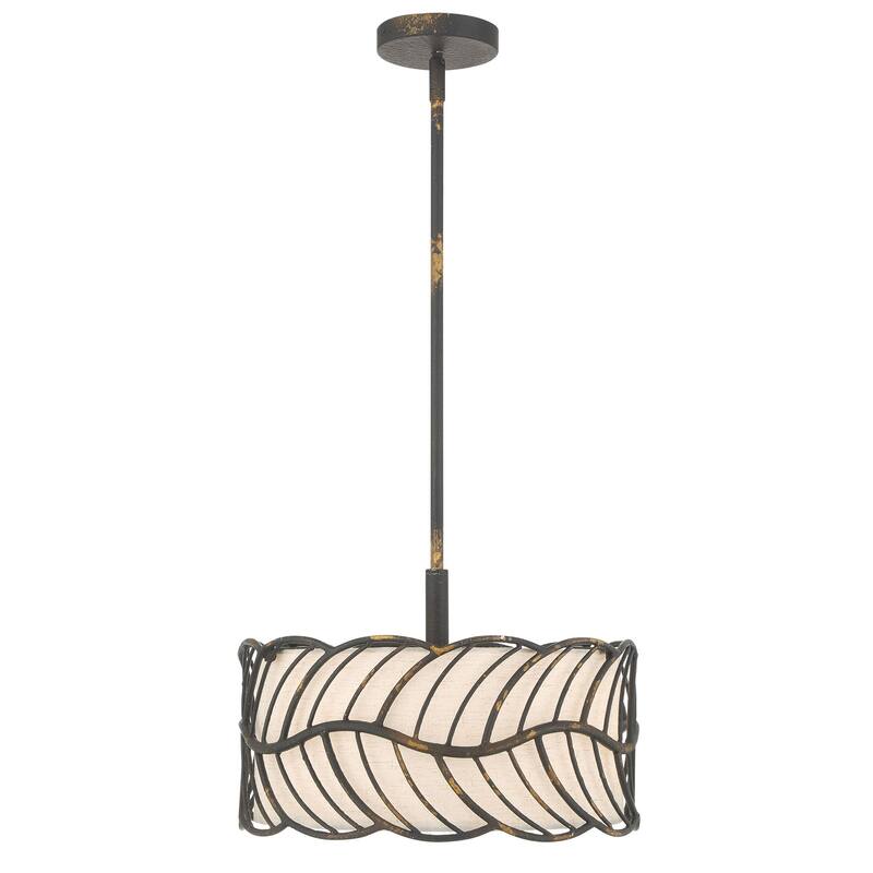 Wry Lighting Simbolo 3-light Pendant in Antique Black Iron