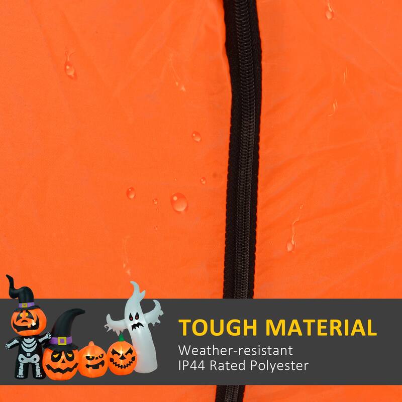 4.2 ft Inflatable Halloween Pumpkin Ghost Family with LED Lights Waterproof Polyester for Indoor and Outdoor Decoration
