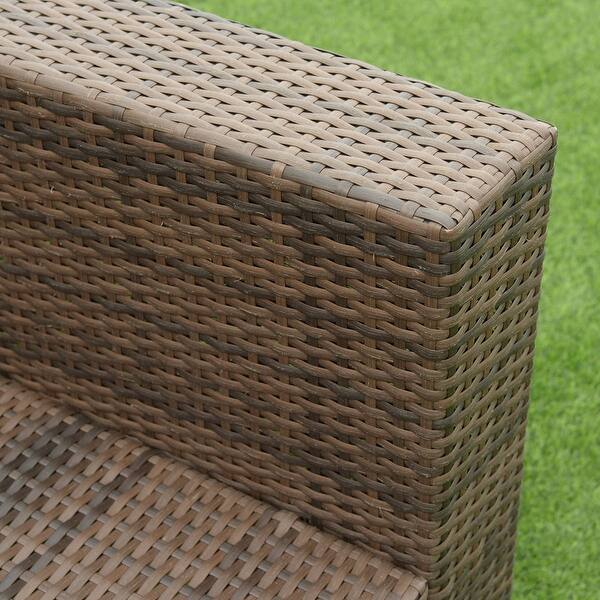 Shop Costway 7 Pcs Outdoor Patio Rattan Furniture Set Sectional Steel Frame Cushioned Deck As Pic Overstock 16419859