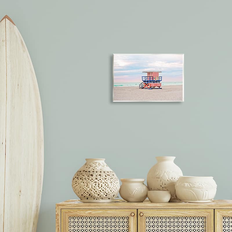 Stupell Patriotic Lifeguard Hut Wall Plaque Art Design By Seven Trees Design
