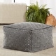 preview thumbnail 1 of 5, Pamona Indoor/ Outdoor Trellis Cuboid Pouf - 20"X20"X12"
