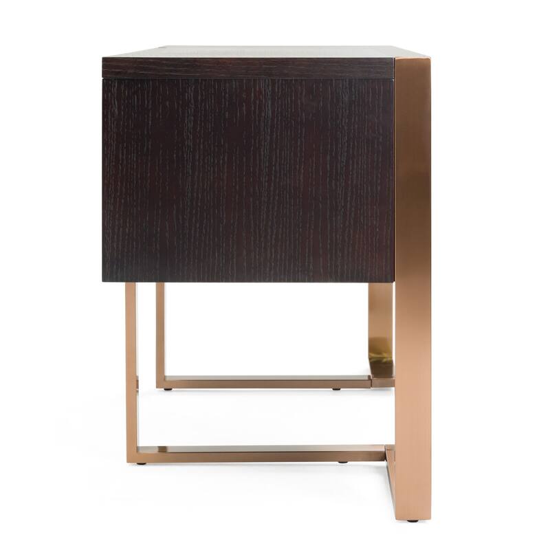 Modrest Modern Fauna Wenge and Brass Desk