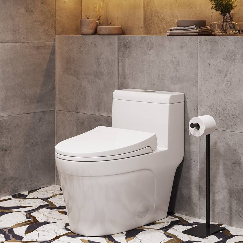 Cannes One-Piece Elongated Toilet Vortex Dual-Flush 1.1/1.6 gpf - White