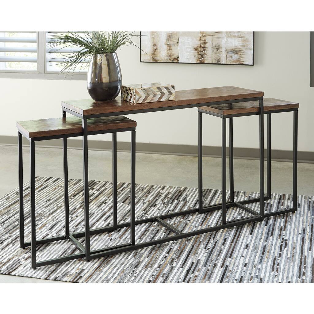 Jadenley Brown/Black Console Table - Set of 3