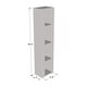 preview thumbnail 5 of 9, Meble Furniture Booky 41 Tall LED Bookcase with 4 Shelves & 16-Color Lighting, 15.8W x 11.4D x 66.9H inches, High Gloss Finish