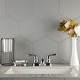 preview thumbnail 1 of 11, Merola Tile Textile Hex Silver 8.63" x 9.86" Porcelain Floor and Wall Tile