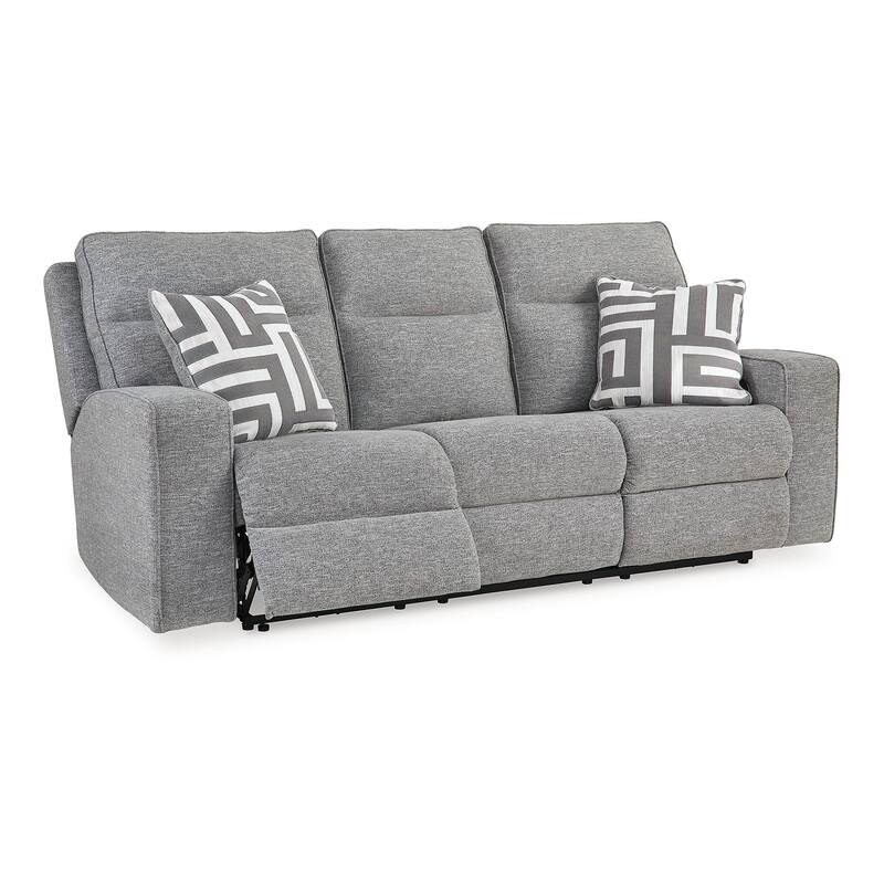 Signature Design by Ashley Biscoe Pewter Power Reclining Sofa - 88" W x 43" D x 42" H