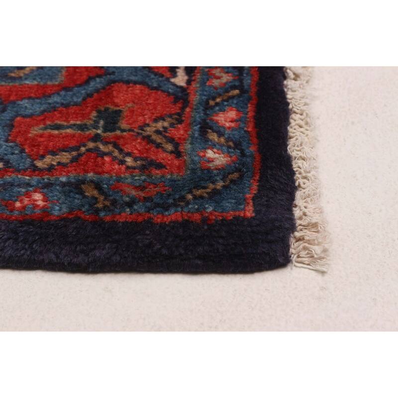 ECARPETGALLERY Hand-knotted Andelz Navy Wool Rug - 3'6 x 10'2