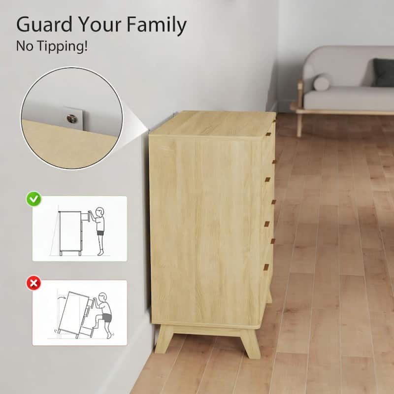 4 Drawers/6 Drawers Dresser for Bedroom, Closet Double Dresser Chest of Drawers