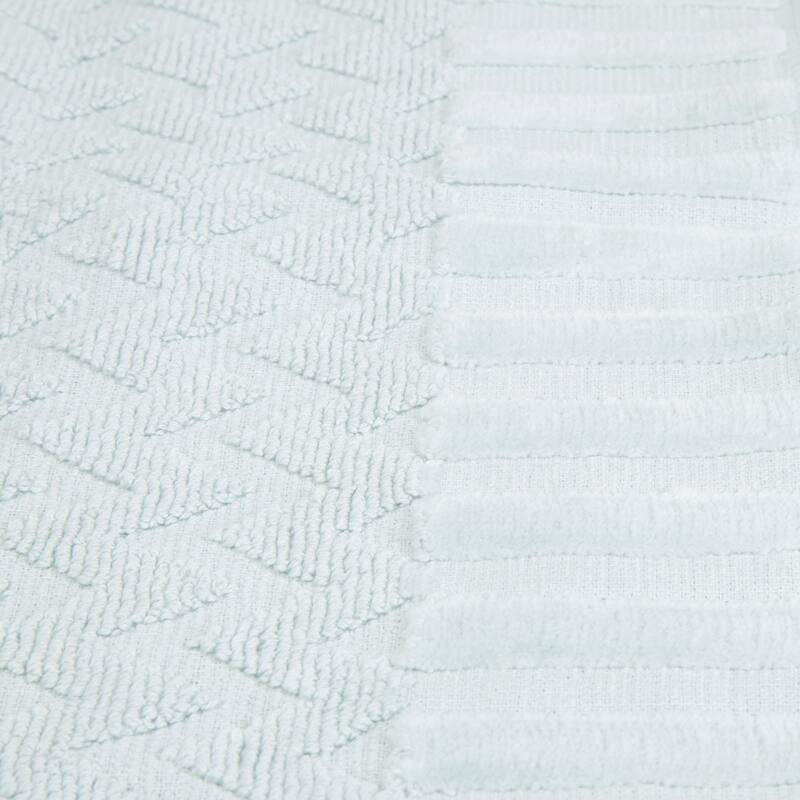 6-Piece Cotton Deluxe Plush Bath Towel Set – Chevron Patterned by Windsor Home