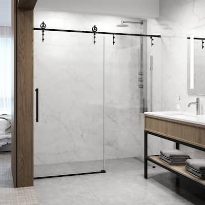VIGO Hamilton 56" to 60" W x 78" H Frameless Sliding Shower Door