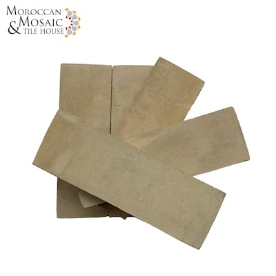 Moroccan Handmade 2x6 Solid Color Zellige Tile Unglazed