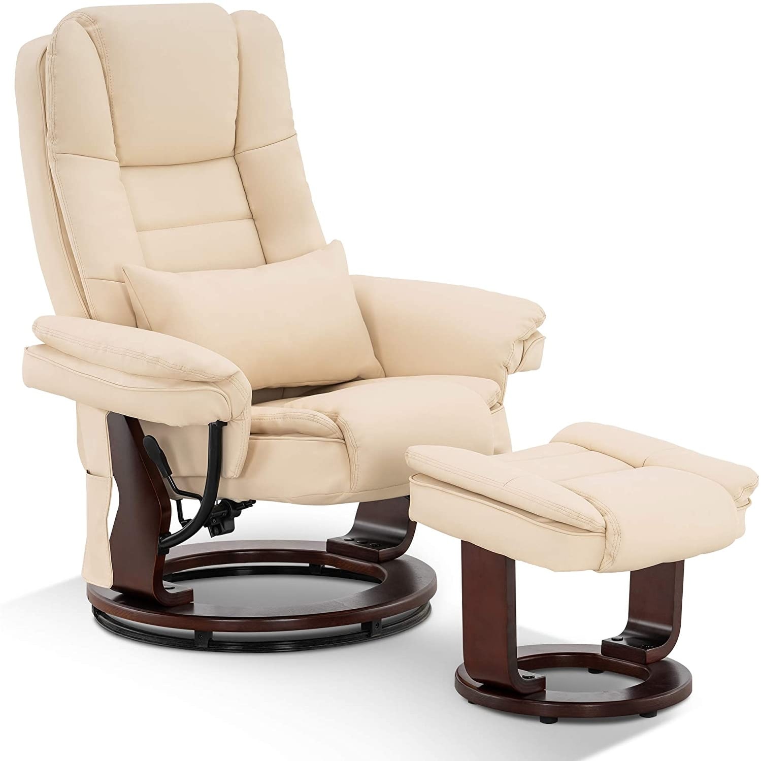 Mcombo recliner with ottoman hotsell reclining chair with vibration massage