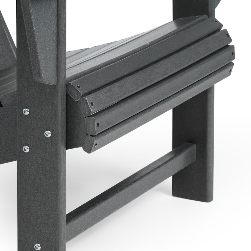 Aderson Outdoor Poly Adirondack Chair Set with Coffee Table