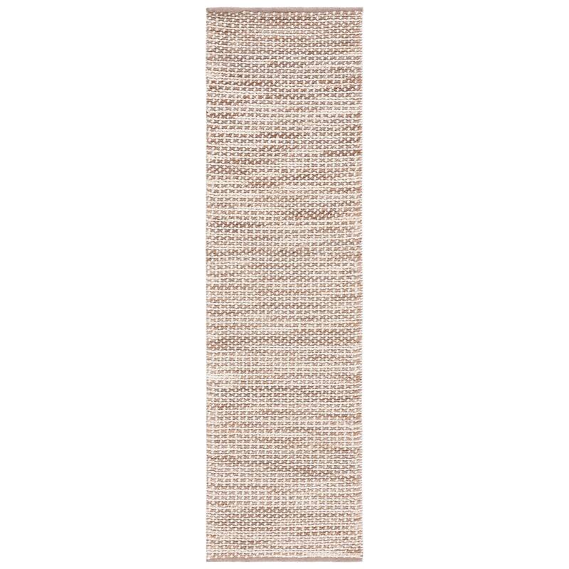 SAFAVIEH Handmade Natura Jumana Rug - 2'3" x 8' Runner - Natural/Beige