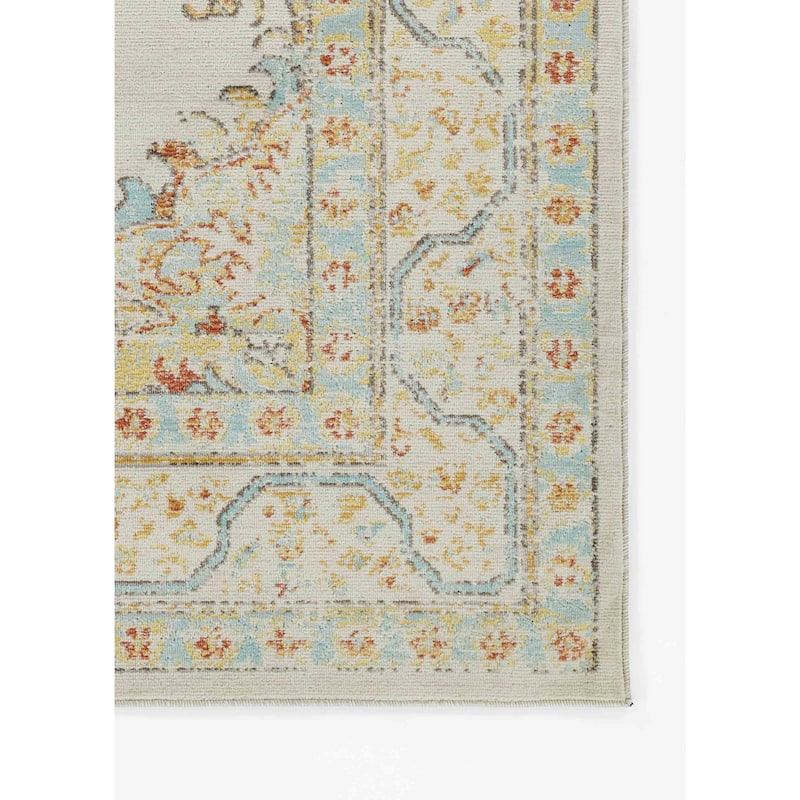ECARPETGALLERY Machine Woven Esme Ivory Area Rug