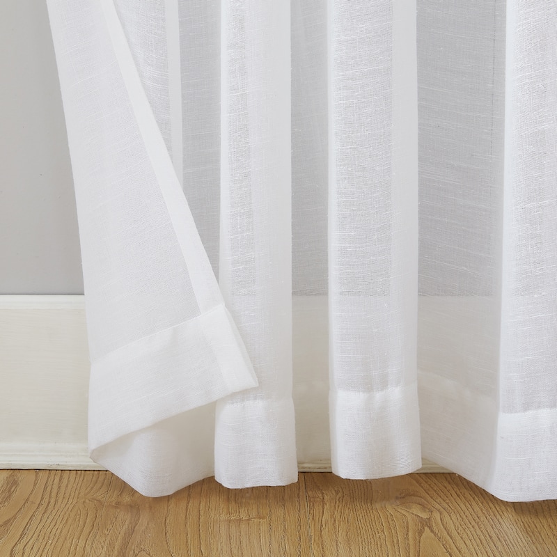 Archaeo Slub Textured Linen Blend Curtain, Single Panel