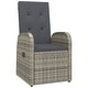 preview thumbnail 19 of 22, vidaXL 7/9/11 Piece Patio Dining Set with Cushions Gray Poly Rattan - 22.4" x 27.2" x 41.7"
