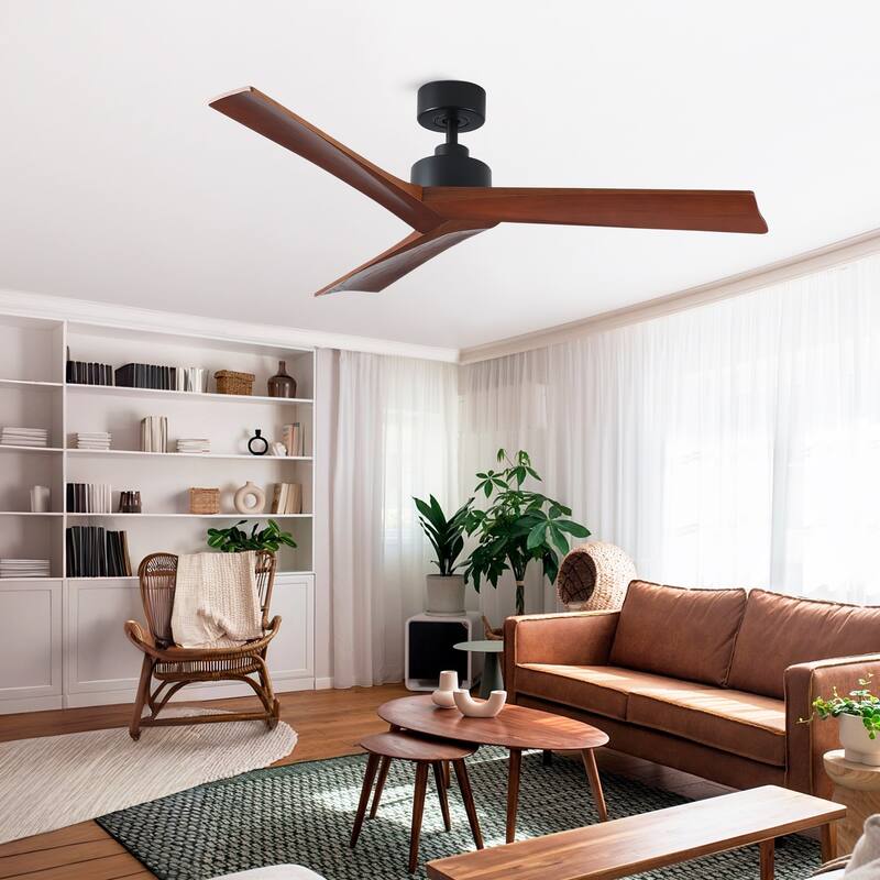 52" Black Lowe Profile Ceiling Fan without Light