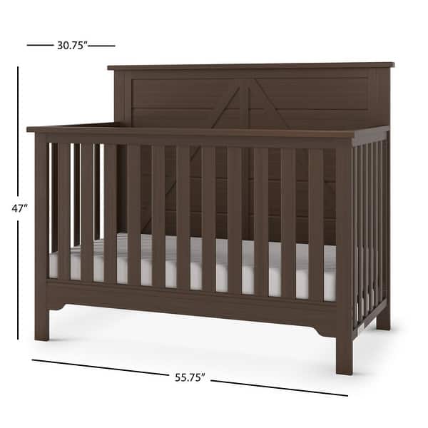 dimension image slide 1 of 2, Forever Eclectic Woodland 4-in-1 Convertible Baby Crib