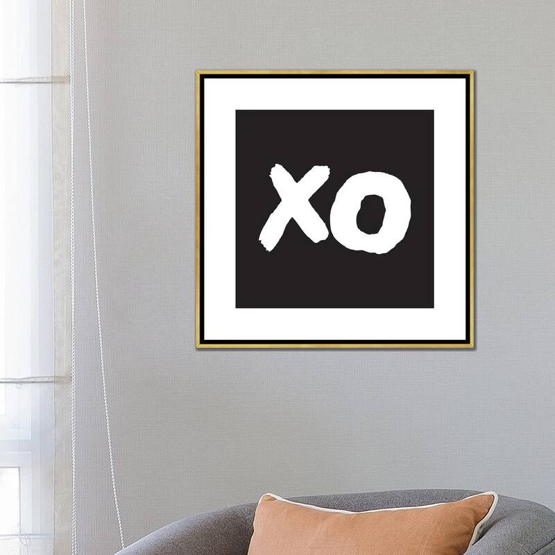 iCanvas "Xo Black Box" by Pixy Paper Framed