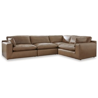 Signature Design by Ashley Emilia Brown 4-Piece Sectional - 130" W x 90" D x 36" H