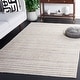 preview thumbnail 5 of 28, SAFAVIEH Handmade Mirage Ajete Modern Stripe Wool Rug 3' x 5' - Ivory/Grey - Rectangle