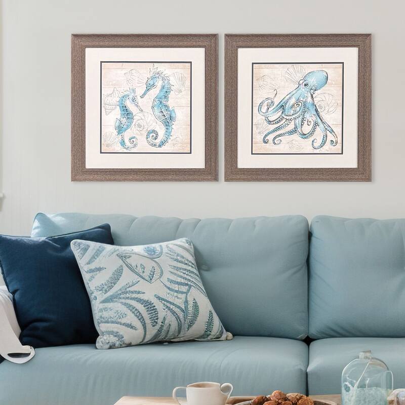 Paragon Water Creatures Framed Art - Set of 2 - 2-piece Set