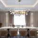 preview thumbnail 52 of 72, KAYLA 31.5" 6-Light Luxury Gold Chandelier, Modern Ceramic Leaf Branch