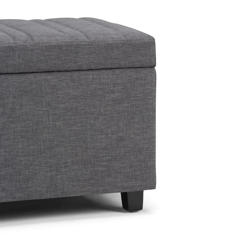 WYNDENHALL Callum 34 inch Wide Contemporary Rectangle Storage Ottoman