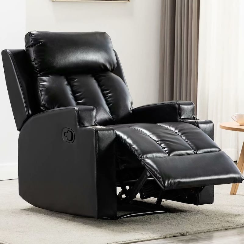 EBELLO-31.4'' Wide Faux Leather Manual Zero Gravity Recliner