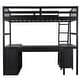 preview thumbnail 15 of 16, Health and Comfort Twin size Wooden Loft Bed with Drawers, Cabinet, Shelves and Desk