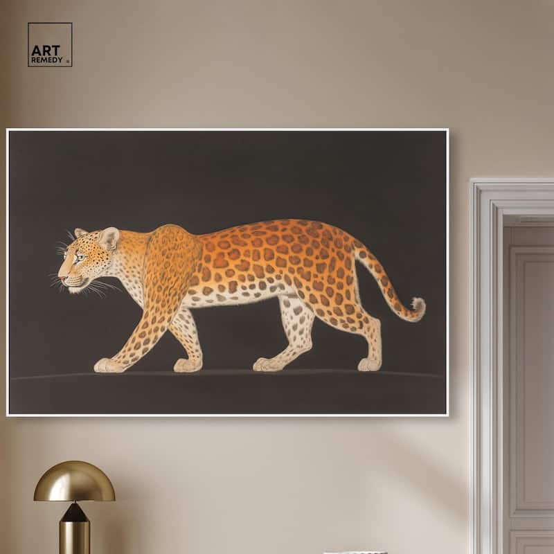 Golden Leopard Canvas by Art Remedy