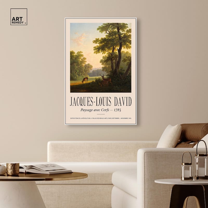 Deer in a Forest Canvas by Art Remedy