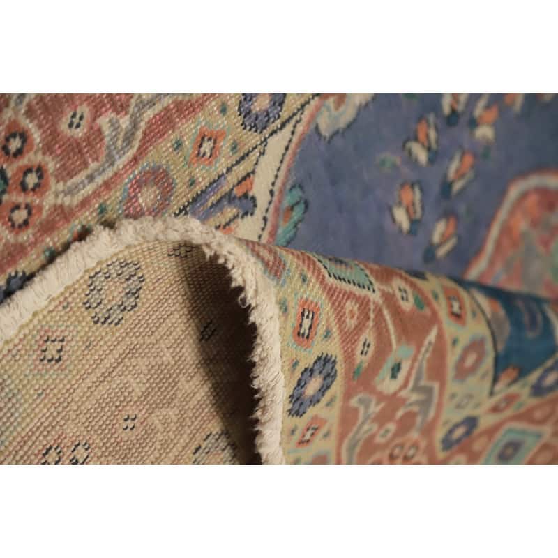 Hand Knotted Oriental 100% Wool Carpet Traditional Medallion Purples Tabriz Area Rug - 6' 5'' X 4' 4''