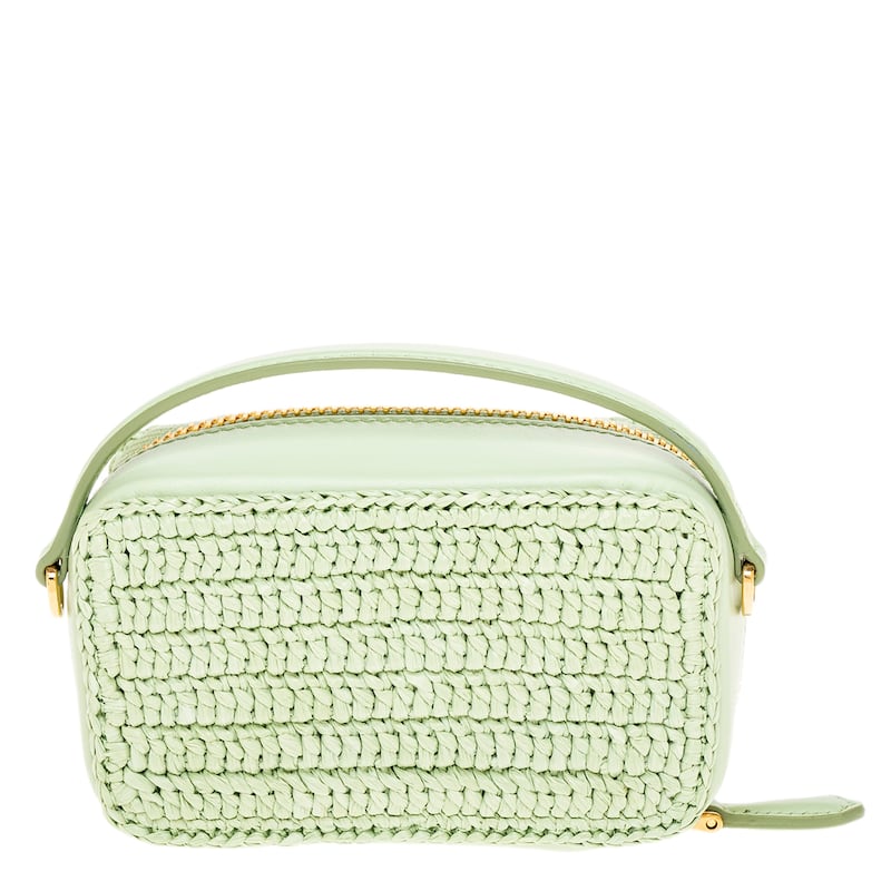 Prada Crochet and Leather Mini Pouch