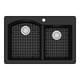 preview thumbnail 15 of 19, Karran Drop-In Quartz 33 in. 1-Hole 60/40 Double Bowl Kitchen Sink Kit