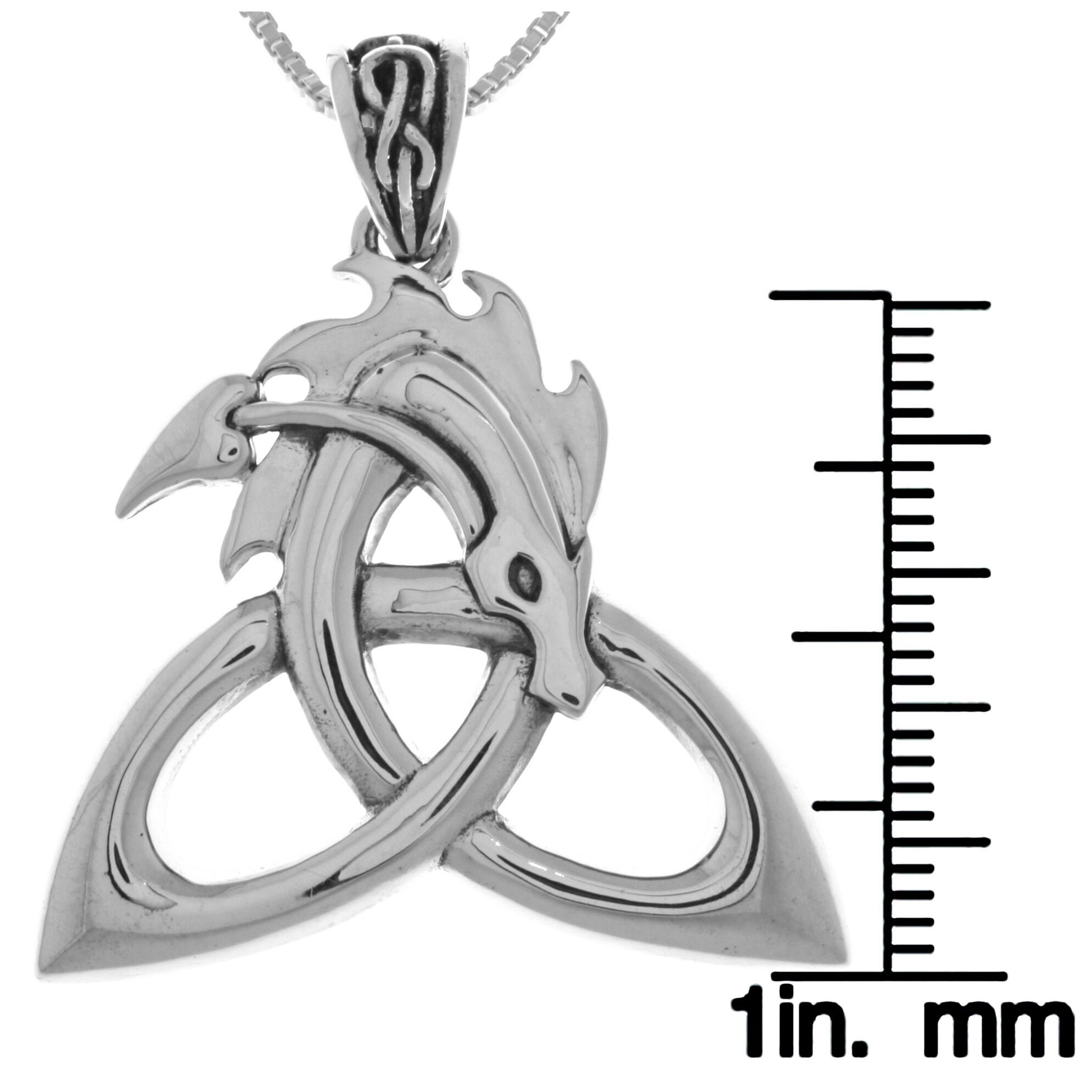 Jewelry Trends Celtic Dragon Guardian Sterling Silver Pendant Jewelry Trends Celtic Dragon Guardian Sterling Silver Pendant