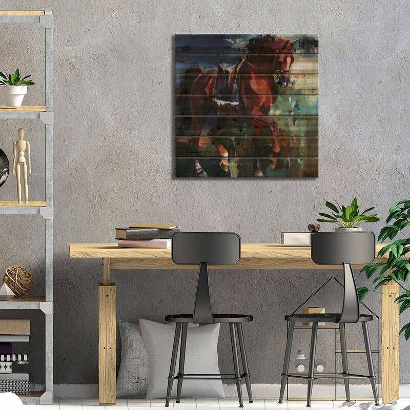 Inversion Print On Wood by Tatyana Yabloed - Multi-Color