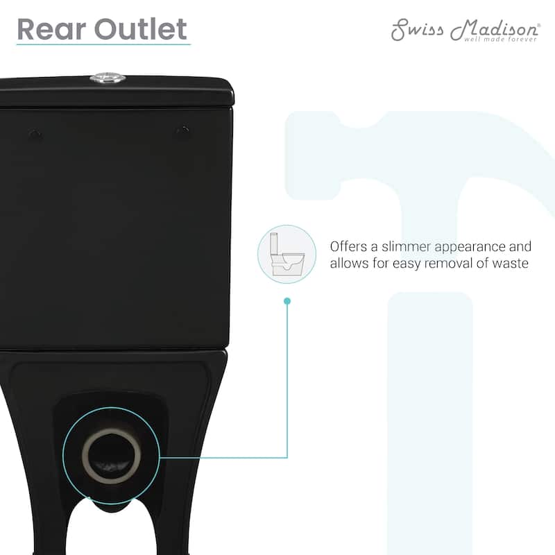 Calice Two Piece Elongated Rear Outlet Toilet Dual Flush .8/1.28 gpf