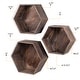 preview thumbnail 6 of 7, Rustic State Wall Mount Hexagon Wooden Box Shelf Varying Sizes